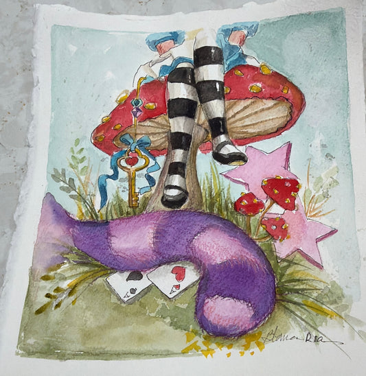 Alice in wonderland waitting print